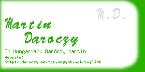 martin daroczy business card