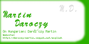 martin daroczy business card